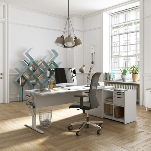 Schreibtisch für Open Space - TWORK - JG Group - modern / Metall / melaminbeschichtet