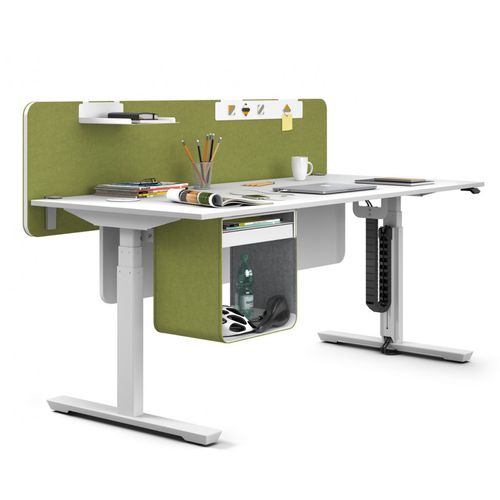 Schreibtisch für Open Space - TCARE - JG Group - modern / Metall / melaminbeschichtet