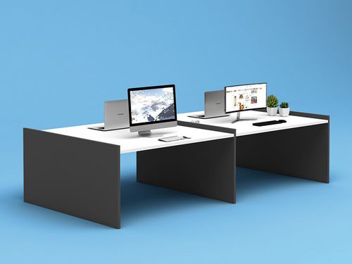 Schreibtisch für Open Space - CALL ME - JG Group - modern / melaminbeschichtet / mit Gestell aus Paneelen