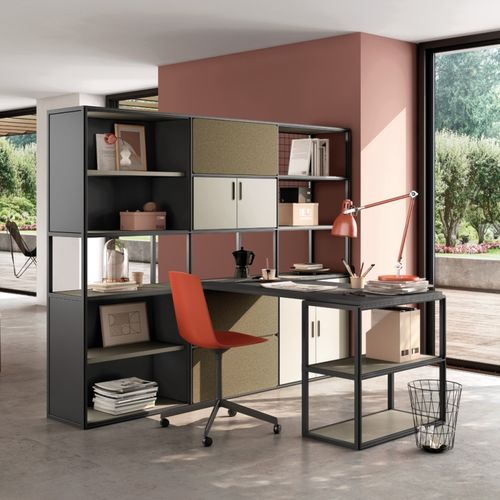 Hoher Aktenschrank - NODUM - JG Group - Stahl / mit Schubladen / modular