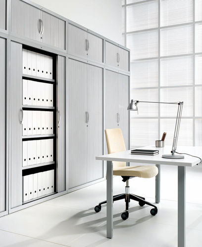 Hoher Aktenschrank - PV+ - JG Group - Metall / mit Rollladen / modular