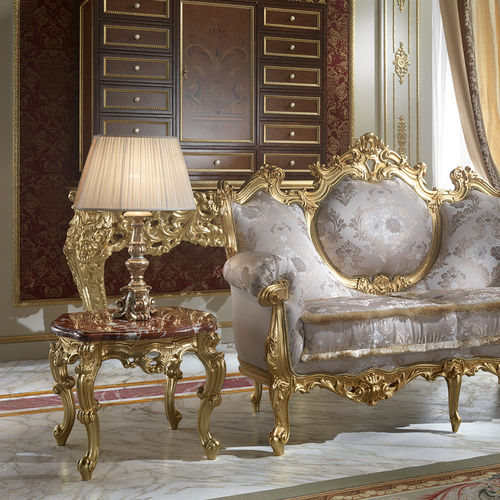 Neobarock-Couchtisch - 15608 - Modenese Luxury Interiors - Massivholz / Gestell aus Massivholz / quadratisch