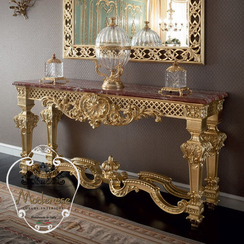 Stil-Konsolentisch - 15621 - Modenese Luxury Interiors - Massivholz / rechteckig / handgefertigt