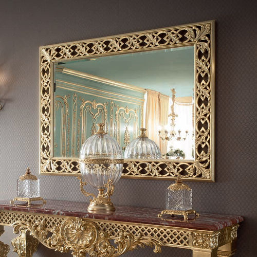 Wandmontierter Spiegel - 15622 - Modenese Luxury Interiors - Stil / rechteckig / Massivholz