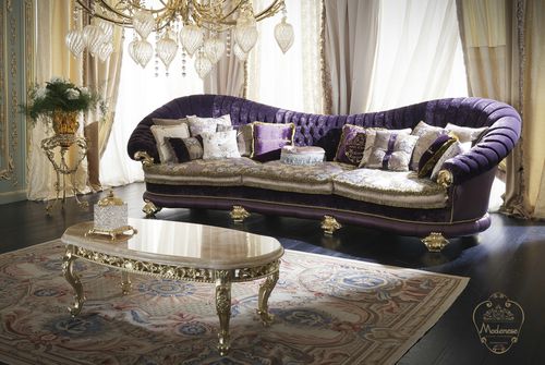Stil-Sofa - 15411 - Modenese Luxury Interiors - Stoff / handgefertigt / violett