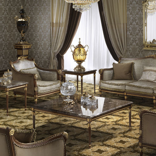 Stil-Couchtisch - 14634 - Modenese Luxury Interiors - Massivholz / Gestell aus Massivholz / rechteckig