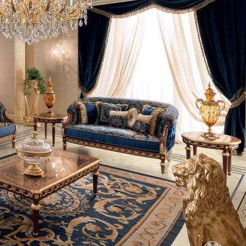 Stil-Sofa - 14437 - Modenese Luxury Interiors - Stoff / handgefertigt / blau