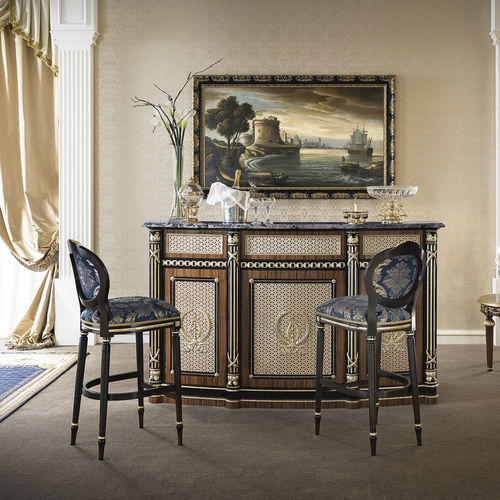 Stil-Barstuhl - 14523 - Modenese Luxury Interiors - für den Innenraum / Massivholz / handgefertigt