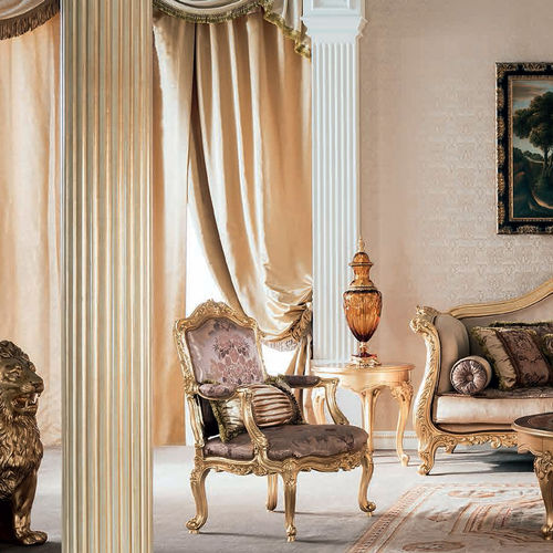 Stilsessel - 15524 - Modenese Luxury Interiors - Stoff / Massivholz / Farbe anpassbar