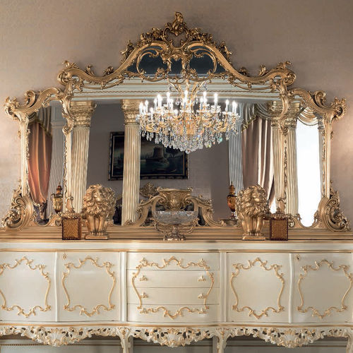 Wandmontierter Spiegel - 15676 - Modenese Luxury Interiors - für Hotels / Stil / rechteckig