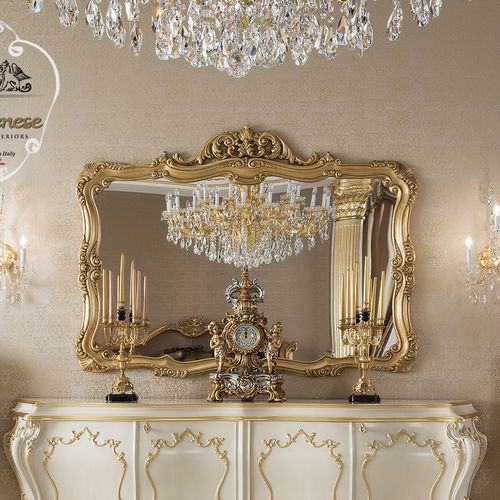 Wandmontierter Spiegel - 15677 - Modenese Luxury Interiors - für Hotels / Stil / rechteckig