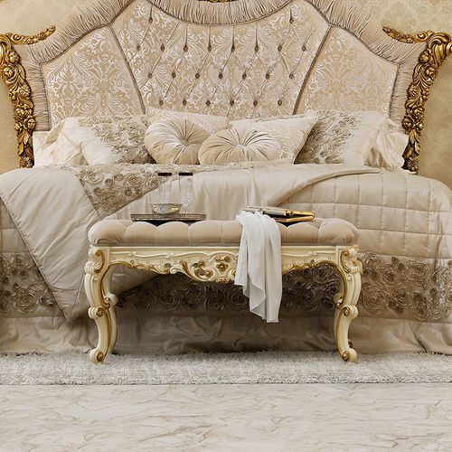Stil-Bettbank - 14534 - Modenese Luxury Interiors - Stoff / Massivholz / für Privatgebrauch