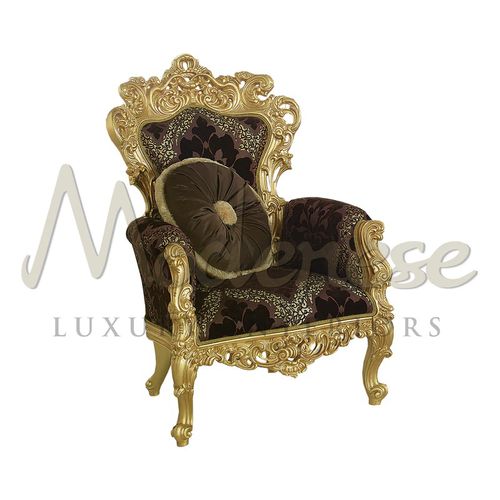 Stilsessel - 16445 - Modenese Luxury Interiors - Stoff / Holz / braun