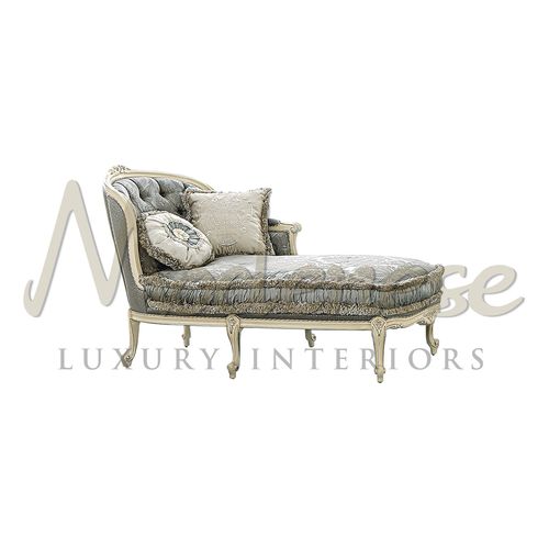 Klassische Récamiere - 16532 - Modenese Luxury Interiors - Stoff / Holz / Gestell aus lackiertem Holz