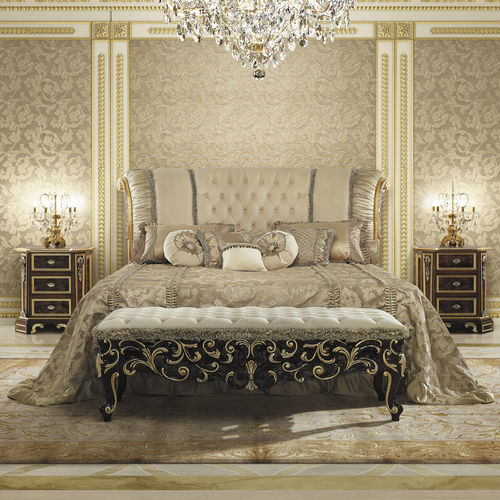 Doppelbett - 16223 - Modenese Luxury Interiors - klassisch / gepolstertes Kopfteil / Stoff