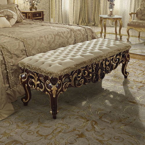Klassischer Bettbank - 16538 - Modenese Luxury Interiors - Holz / Stoff / für Privatgebrauch