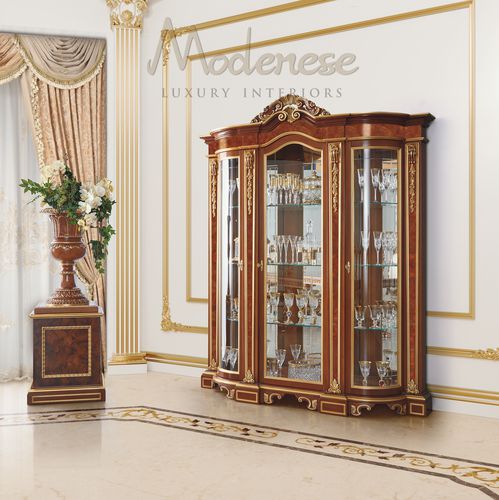Klassische Vitrine - 16137 - Modenese Luxury Interiors - Holz / mit Sichtfläche / mit Schwingtüren