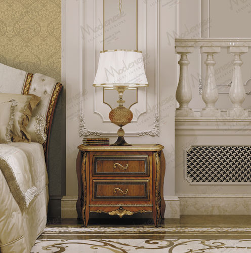 Klassischer Nachttisch - 16202 - Modenese Luxury Interiors - Holz / quadratisch / für Privatgebrauch
