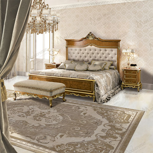 Doppelbett - 16208 - Modenese Luxury Interiors - klassisch / gepolstertes Kopfteil / Stoff