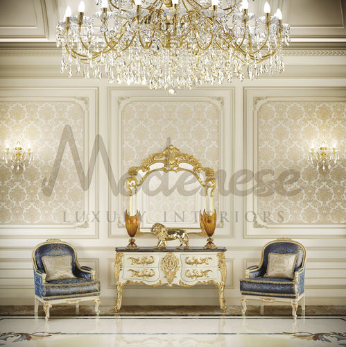 Stil-Sideboard - 15148 - Modenese Luxury Interiors - Holz / Marmor / mit Schubladen