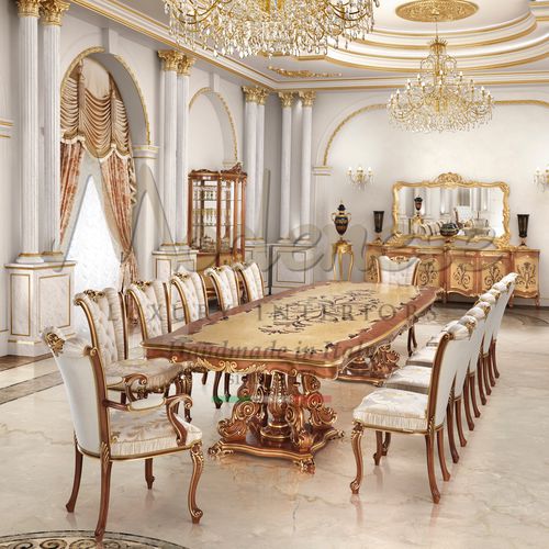 Stil-Esstisch - 15131 - Modenese Luxury Interiors - Holz / Gestell aus Holz / rechteckig