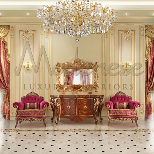 Klassisches Sideboard - 15139 - Modenese Luxury Interiors - Holz / Made in Italy / mit Schwingtür