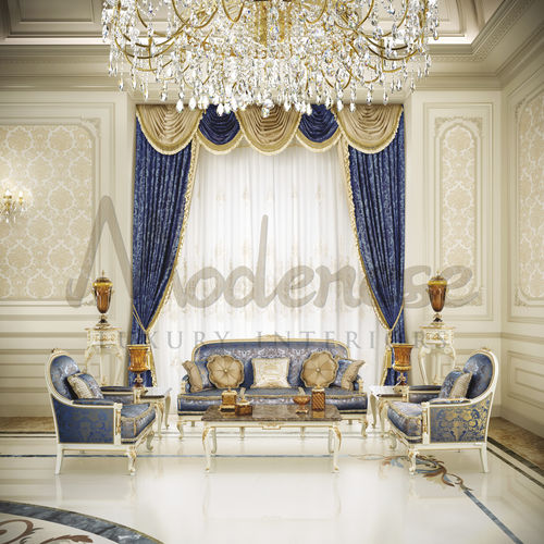 Stil-Sofa - 15458 - Modenese Luxury Interiors - Stoff / Holz / Made in Italy