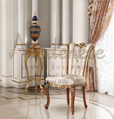 Klassischer Stuhl - 15547 - Modenese Luxury Interiors - für den Innenraum / Holz / Stoff
