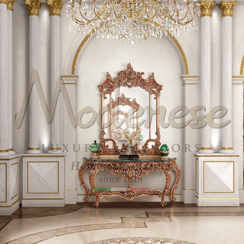 Klassischer Konsolentisch - 15813 - Modenese Luxury Interiors - Holz / Marmor / für Privatgebrauch