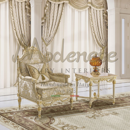 Klassischer Sessel - 17403 - Modenese Luxury Interiors - Stoff / Holz / Holz
