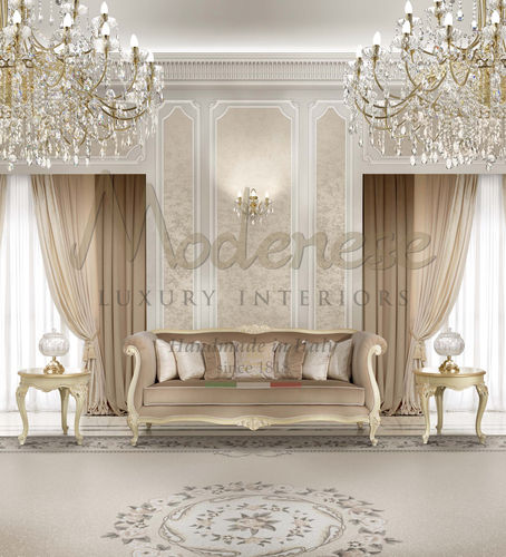 Klassisches Sofa - 17424 - Modenese Luxury Interiors - Stoff / Holz / Farbe anpassbar