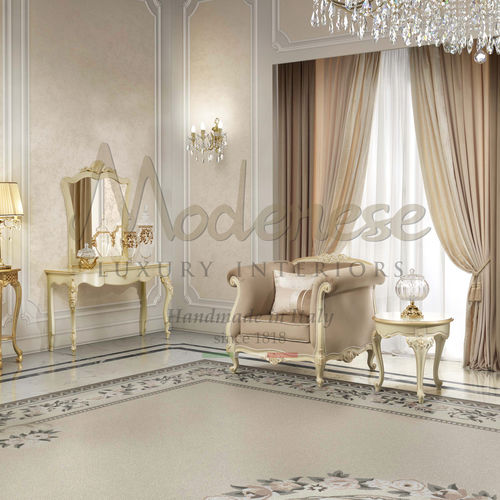 Klassischer Sessel - 17426 - Modenese Luxury Interiors - Stoff / Holz / Holz