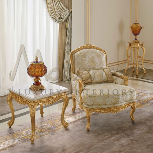 Klassischer Sessel - 17406 - Modenese Luxury Interiors - Stoff / Holz / Holz