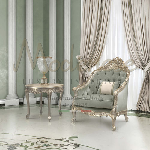 Klassischer Sessel - 17411 - Modenese Luxury Interiors - Stoff / Holz / Holz