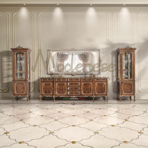 Klassisches Sideboard - 17121 - Modenese Luxury Interiors - Holz / mit Schubladen / mit Schwingtür