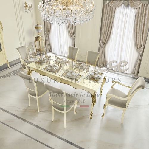 Klassischer Esstisch - 17108 - Modenese Luxury Interiors - Holz / Gestell aus Holz / rechteckig