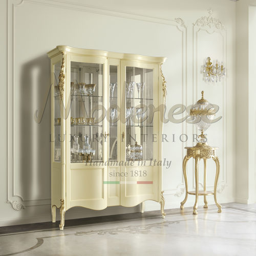 Klassische Vitrine - 17109 - Modenese Luxury Interiors - auf Beinen / Holz / Glas
