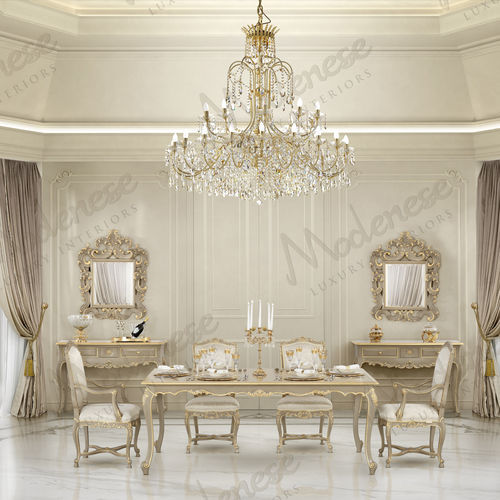 Klassischer Esstisch - 17111 - Modenese Luxury Interiors - Holz / Gestell aus Holz / rechteckig