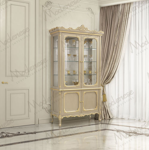 Klassische Vitrine - 17112 - Modenese Luxury Interiors - auf Beinen / Holz / Glas