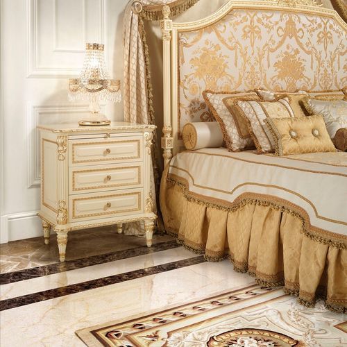 Klassischer Nachttisch - 17202 - Modenese Luxury Interiors - Holz / rechteckig / mit Schublade