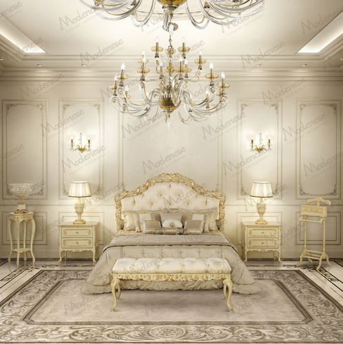 Doppelbett - 17206 - Modenese Luxury Interiors - klassisch / gepolstertes Kopfteil / Stoff