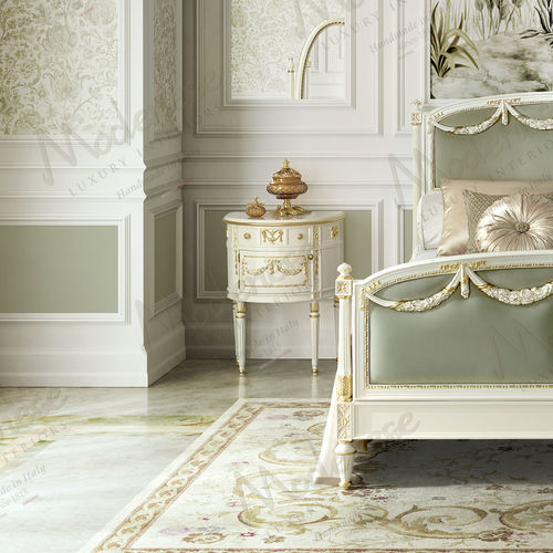 Klassischer Nachttisch - 17221 - Modenese Luxury Interiors - Holz / gebogen / mit Schublade