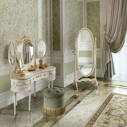 Klassischer Schminktisch - 17222 - Modenese Luxury Interiors - Holz / mit hohen Beinen / für Hotelzimmer