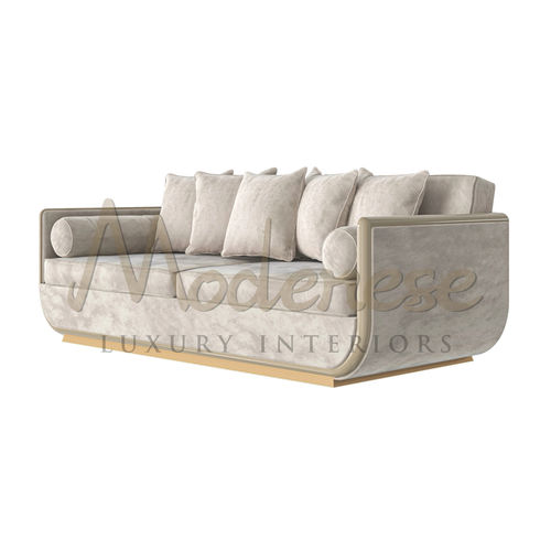 Modernes Sofa - 20406 - Modenese Luxury Interiors - für Wohnzimmer / Samt / mit Armlehnen