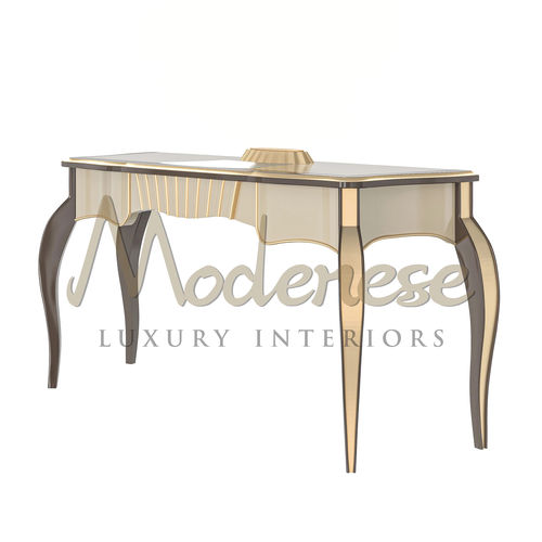 Moderner Schminktisch - 20134 - Modenese Luxury Interiors - hochglanzlackiertes Holz / Ebenholz / bodenstehend