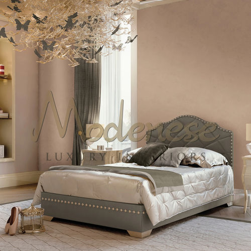 Doppelbett - 20215 - Modenese Luxury Interiors - modern / Polster / gepolstertes Kopfteil