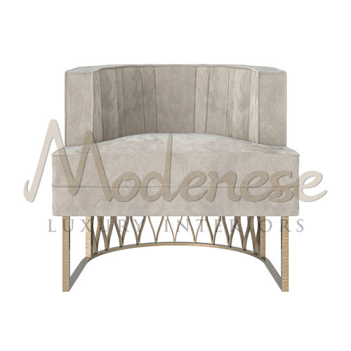 Moderner Sessel - 20192 - Modenese Luxury Interiors - Stoff / Bronze / Polster