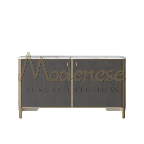 Minimalistisches Sideboard - 20170 - Modenese Luxury Interiors - Buche / mit Regal / mit Schwingtür