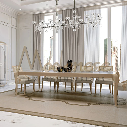 Moderner Esstisch - 20109 - Modenese Luxury Interiors - Buche / Gestell aus Holz / rechteckig