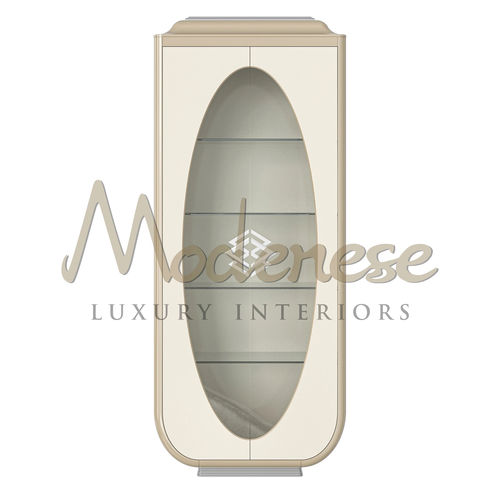 Moderner Vitrinenschrank - 20104 - Modenese Luxury Interiors - freistehend / Holz / Glas